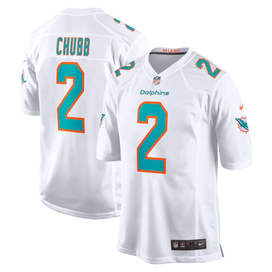 Men Miami Dolphins #2 Bradley Chubb Nike White Game Player NFL Jersey